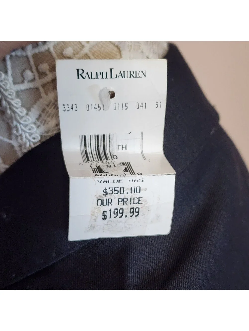 NWT Lauren Ralph Lauren Men’s Navy Blue Blazer Jacket Trim Fit 50R